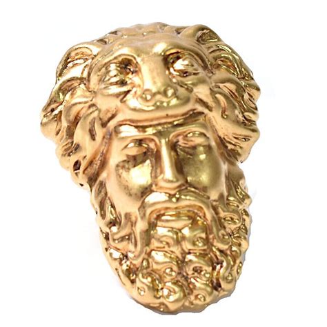 Gucci Rare Hercules Gold tone Mask Ring US6.5 2.28 inches 